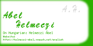 abel helmeczi business card